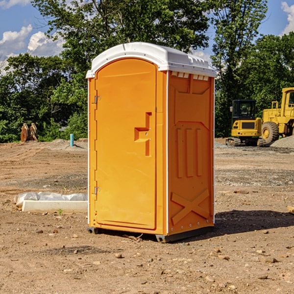 how often are the portable restrooms cleaned and serviced during a rental period in Norridgewock